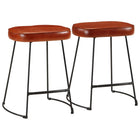 Barkrukken 2 st 40x29,5x53 cm donkerbruin kunstleer