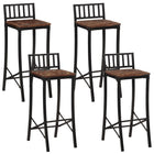 Bar stools 4 pcs solid recycled wood