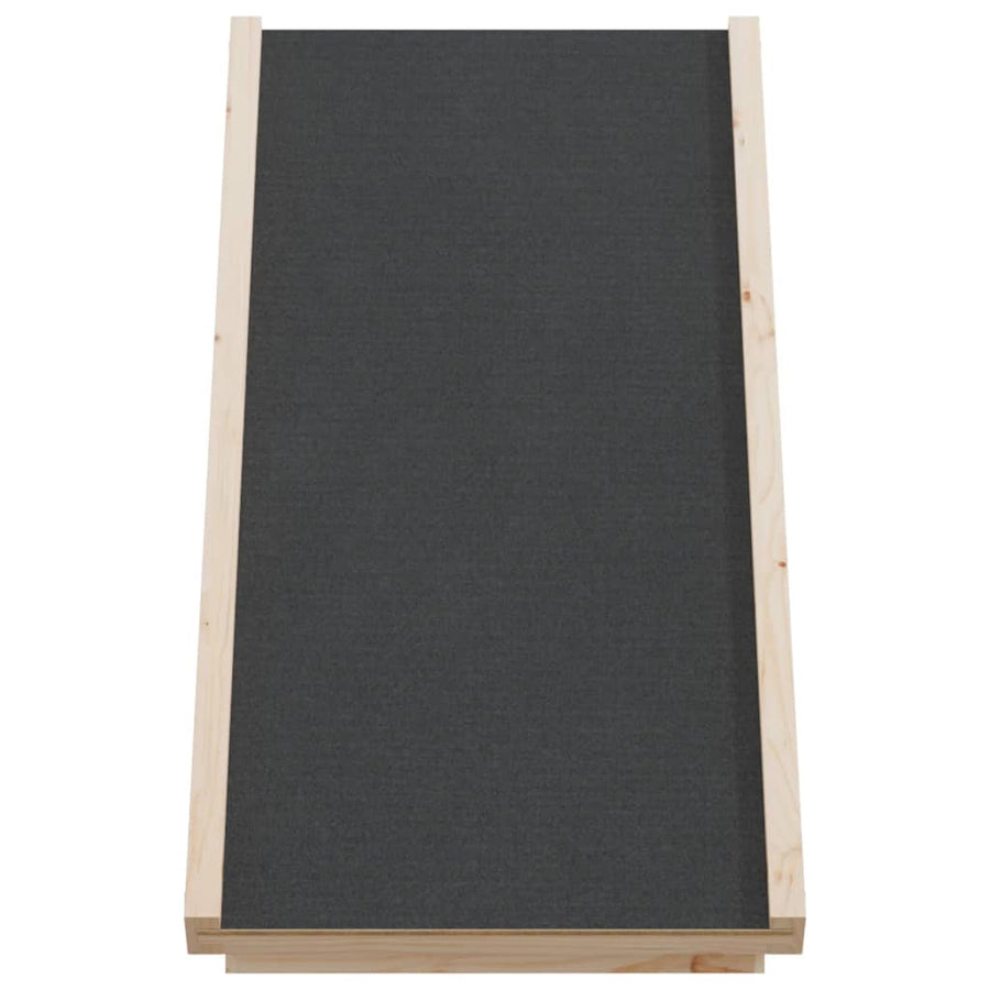 Hondenloopplank 70X35 Cm Massief Vurenhout Grijs