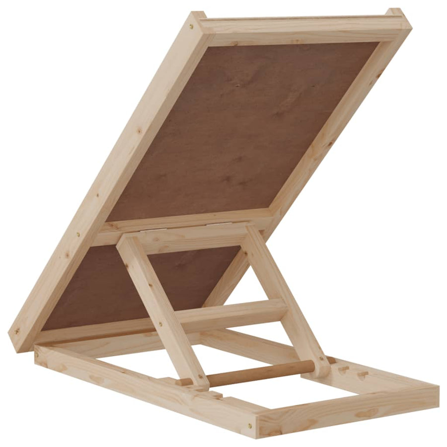 Hondenloopplank 70X35 Cm Massief Vurenhout Grijs
