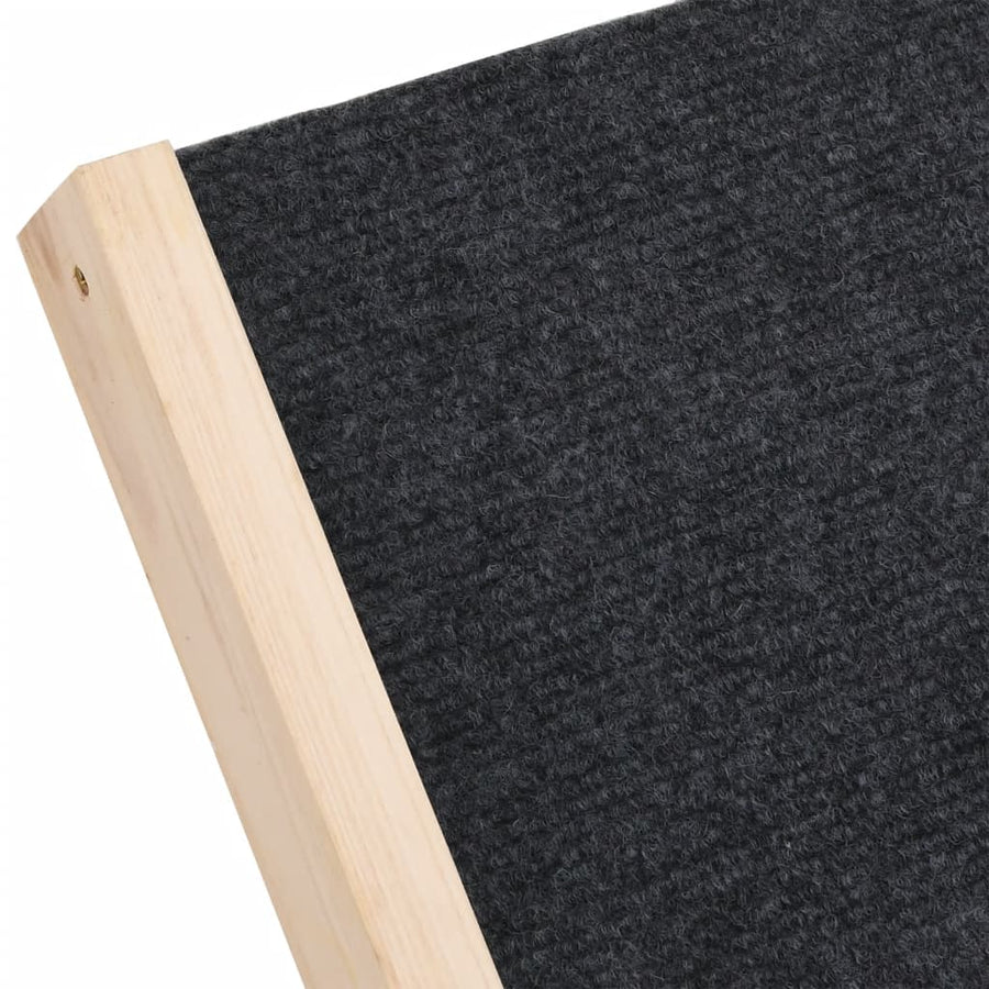 Hondenloopplank 70X35 Cm Massief Vurenhout Grijs