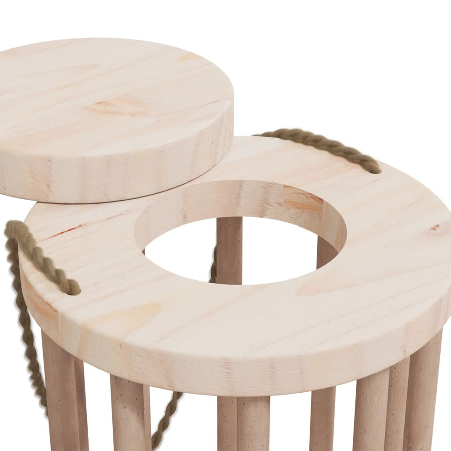Hooiruif voor konijnen Ø15x25,5 cm massief vurenhout Ø 15 x 25.5 cm