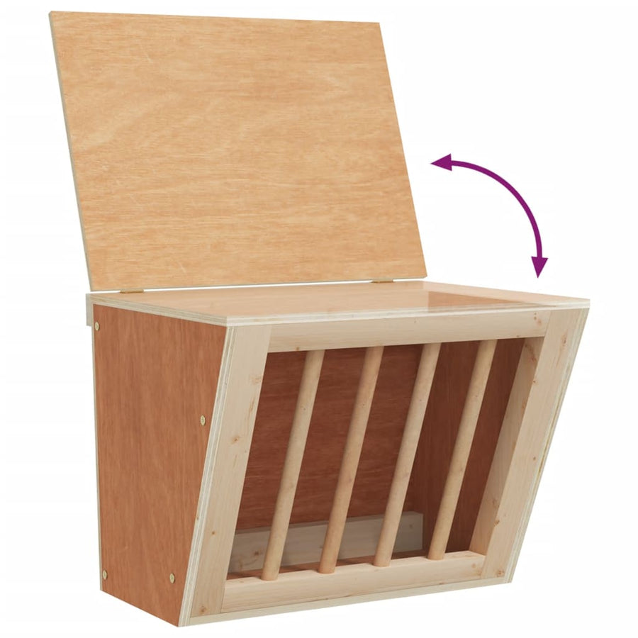 Hooiruif Voor Konijnen 25X18,5X20,5 Cm Massief Vurenhout 25 x 18.5 x 20.5 cm