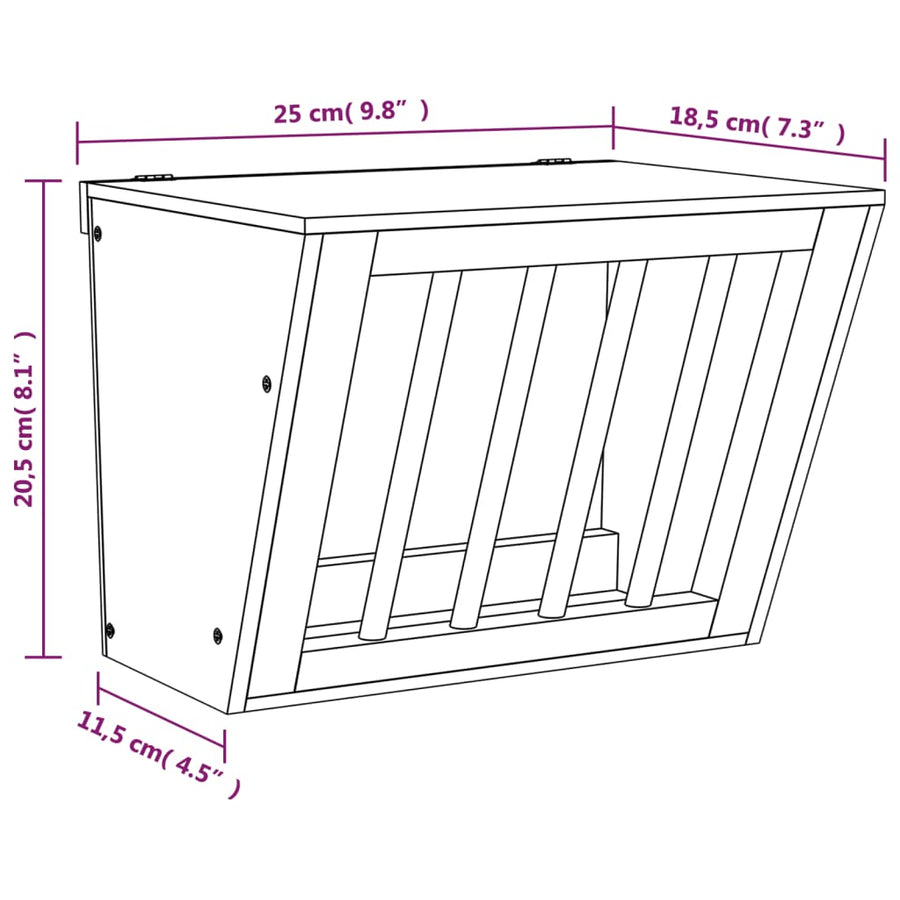 Hooiruif Voor Konijnen 25X18,5X20,5 Cm Massief Vurenhout 25 x 18.5 x 20.5 cm