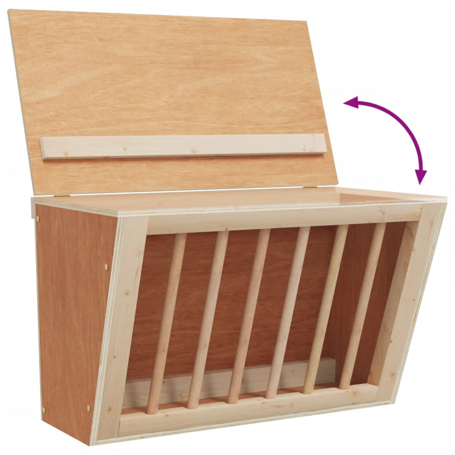 Hooiruif Voor Konijnen 37X18,5X23 Cm Massief Vurenhout 37 x 18.5 x 23 cm