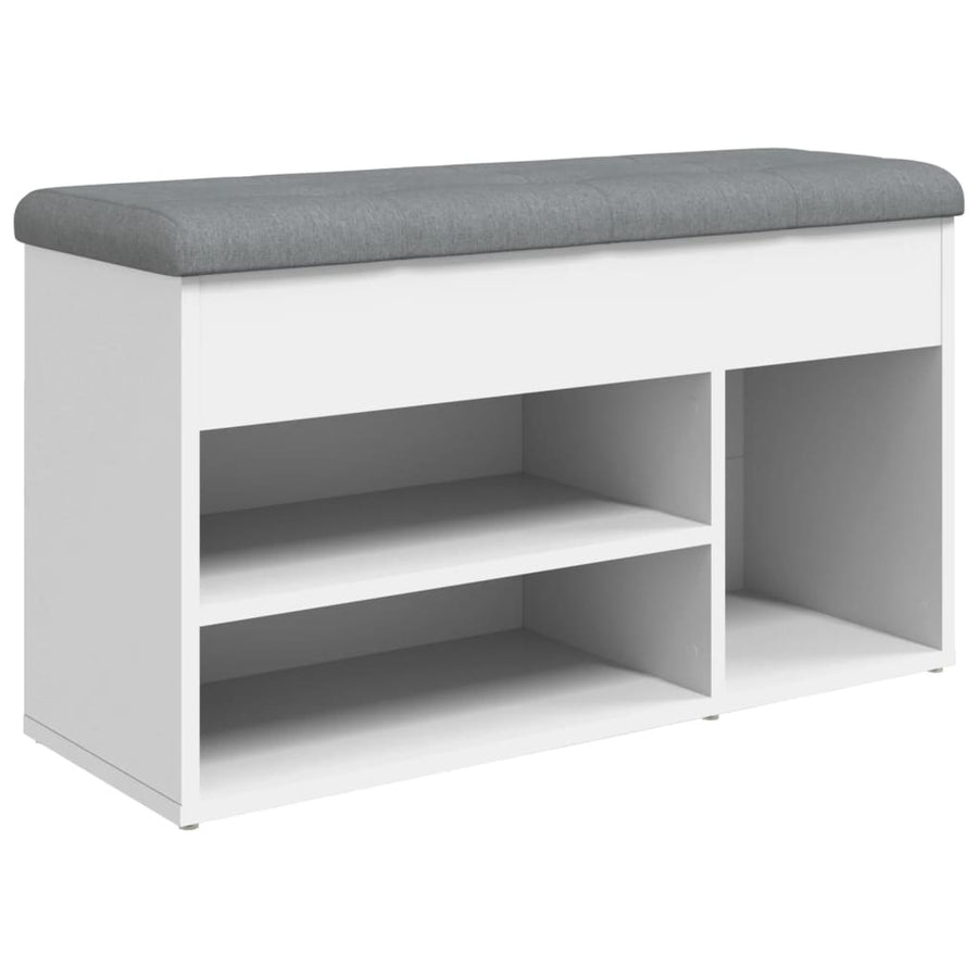 Schoenenbank 82X32X45,5 Cm Bewerkt Hout Wit
