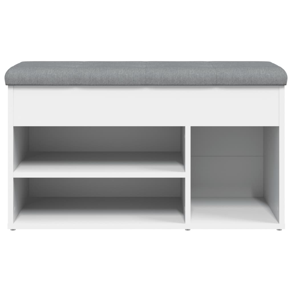 Schoenenbank 82X32X45,5 Cm Bewerkt Hout Wit