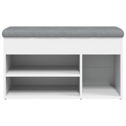 Schoenenbank 82X32X45,5 Cm Bewerkt Hout Wit