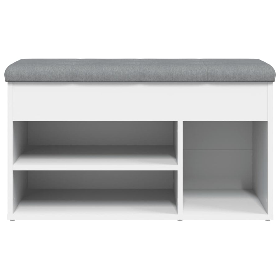 Schoenenbank 82X32X45,5 Cm Bewerkt Hout Wit