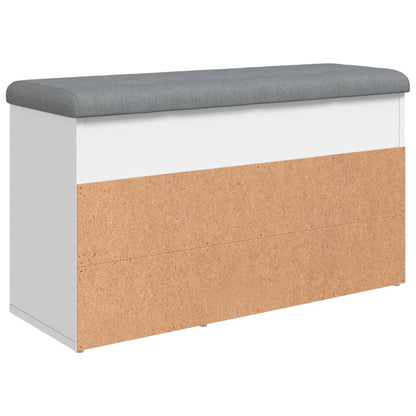 Schoenenbank 82X32X45,5 Cm Bewerkt Hout Wit