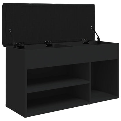Schoenenbank 82X32X45,5 Cm Bewerkt Hout Zwart