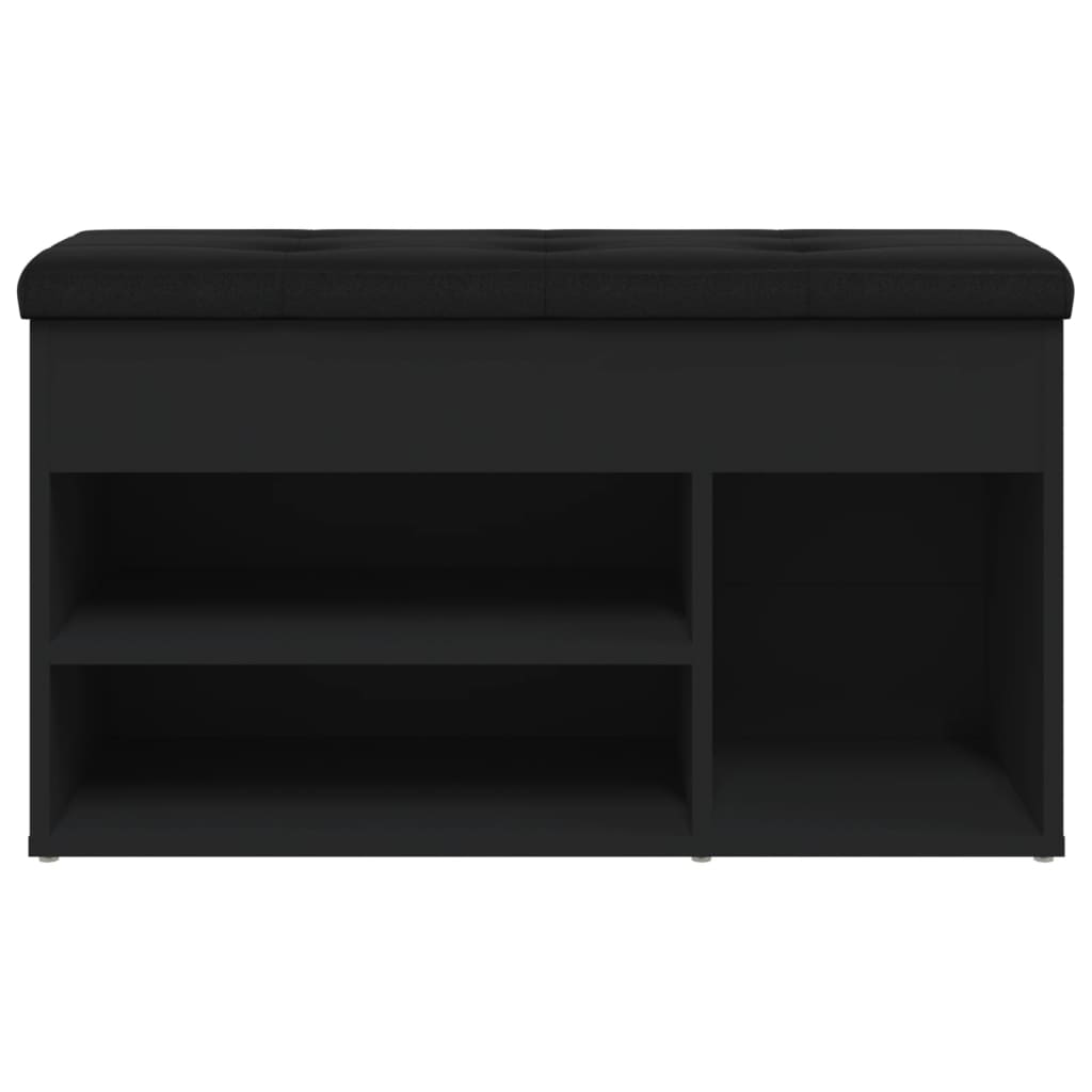 Schoenenbank 82X32X45,5 Cm Bewerkt Hout Zwart