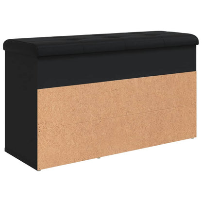 Schoenenbank 82X32X45,5 Cm Bewerkt Hout Zwart