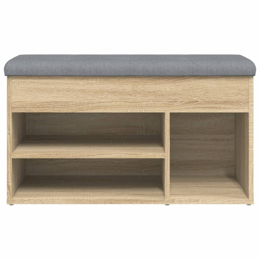 Schoenenbank 82X32X45,5 Cm Bewerkt Hout Kleurig Sonoma eiken