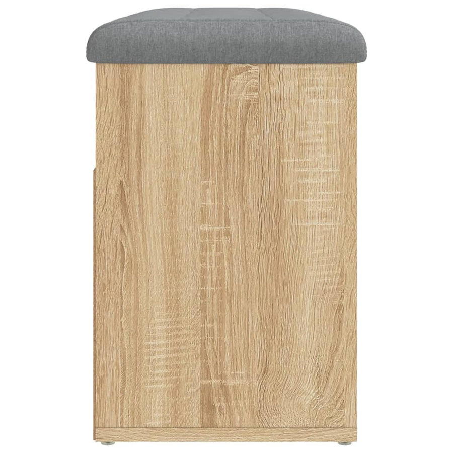 Schoenenbank 82X32X45,5 Cm Bewerkt Hout Kleurig Sonoma eiken