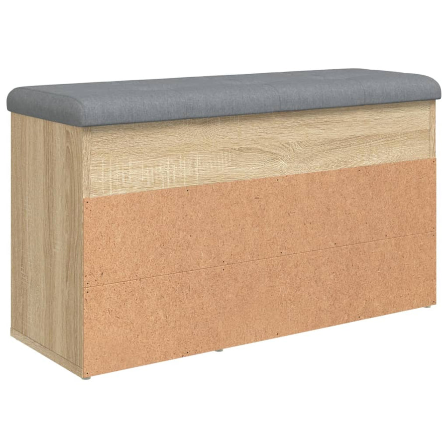 Schoenenbank 82X32X45,5 Cm Bewerkt Hout Kleurig Sonoma eiken