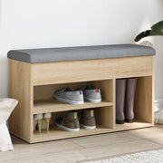 Schoenenbank 82x32x45,5 cm bewerkt hout sonoma eiken