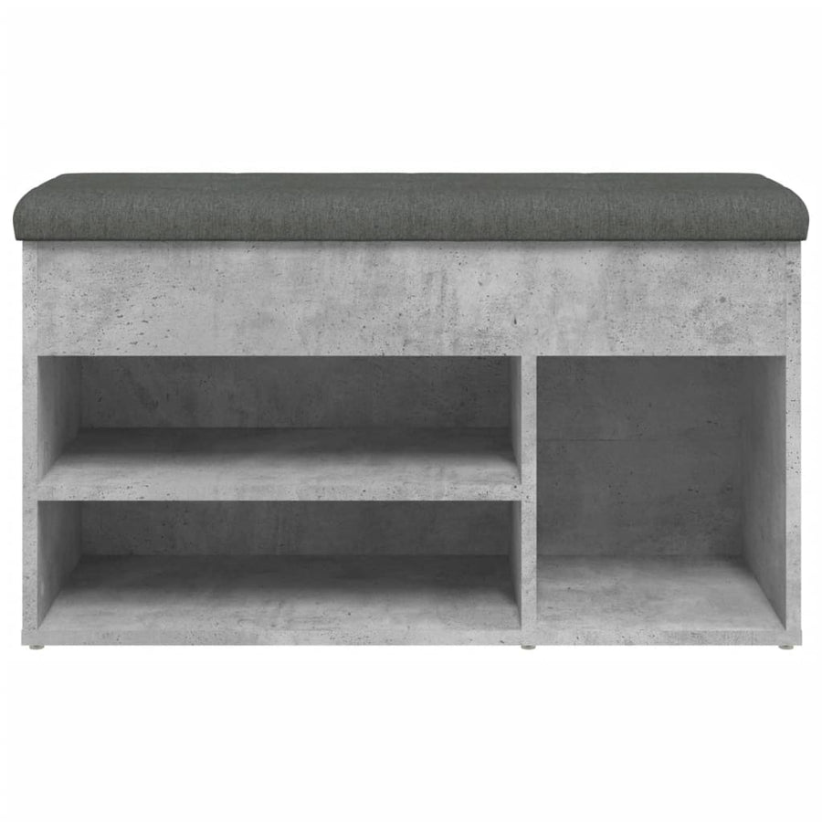 Schoenenbank 82X32X45,5 Cm Bewerkt Hout Betongrijs