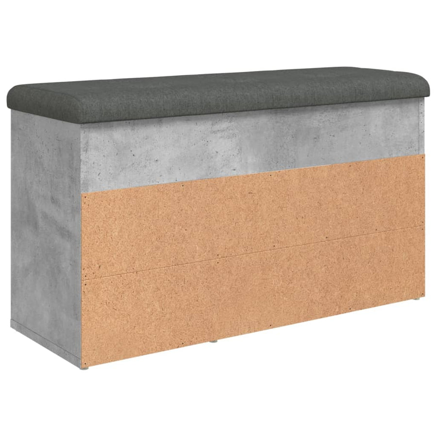Schoenenbank 82X32X45,5 Cm Bewerkt Hout Betongrijs