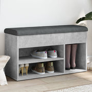 Schoenenbank 82x32x45,5 cm bewerkt hout betongrijs
