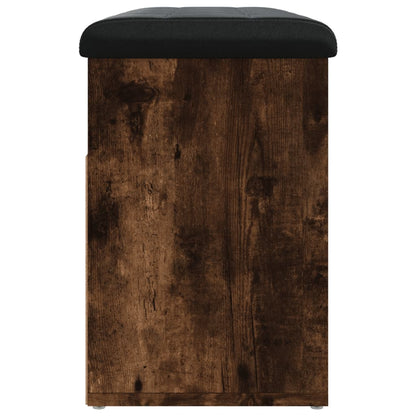 Schoenenbank 82X32X45,5 Cm Bewerkt Hout Kleurig Gerookt eiken