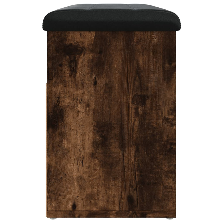 Schoenenbank 82X32X45,5 Cm Bewerkt Hout Kleurig Gerookt eiken