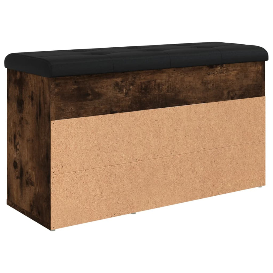 Schoenenbank 82X32X45,5 Cm Bewerkt Hout Kleurig Gerookt eiken