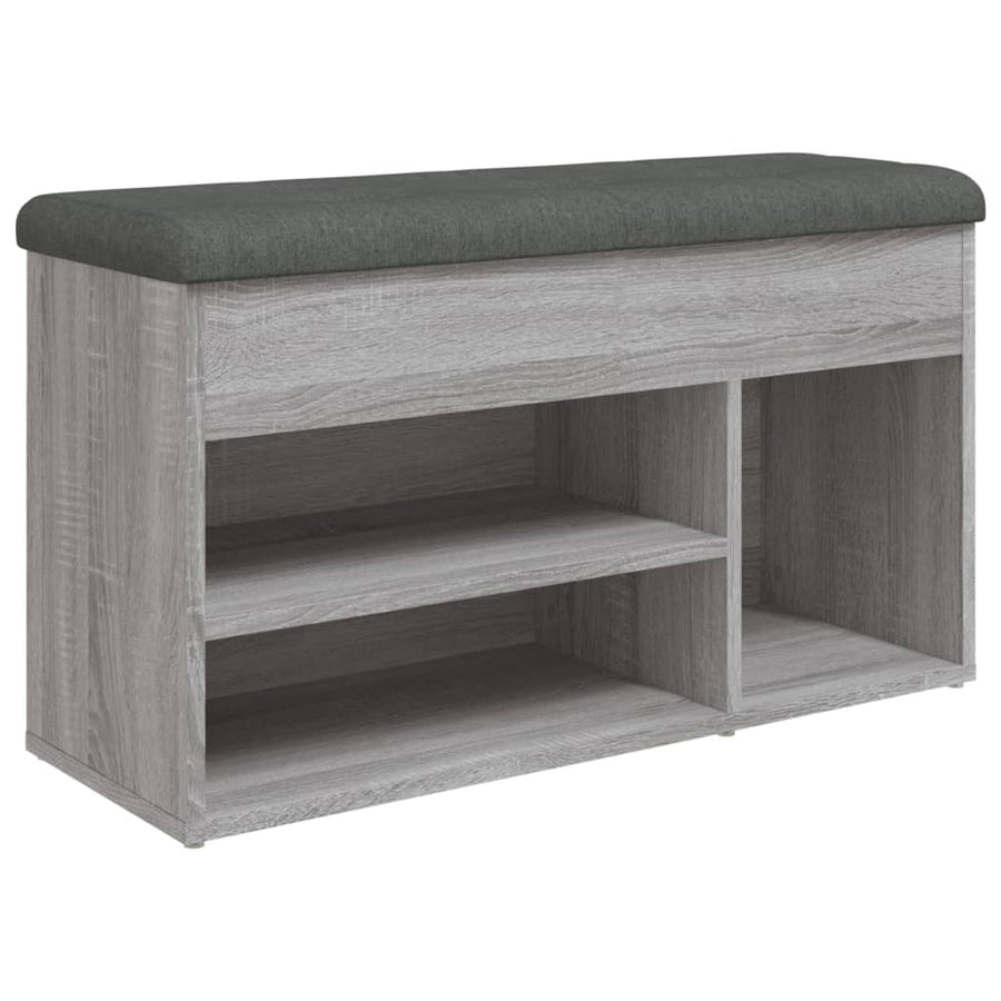 Schoenenbank 82X32X45,5 Cm Bewerkt Hout Grijs sonoma