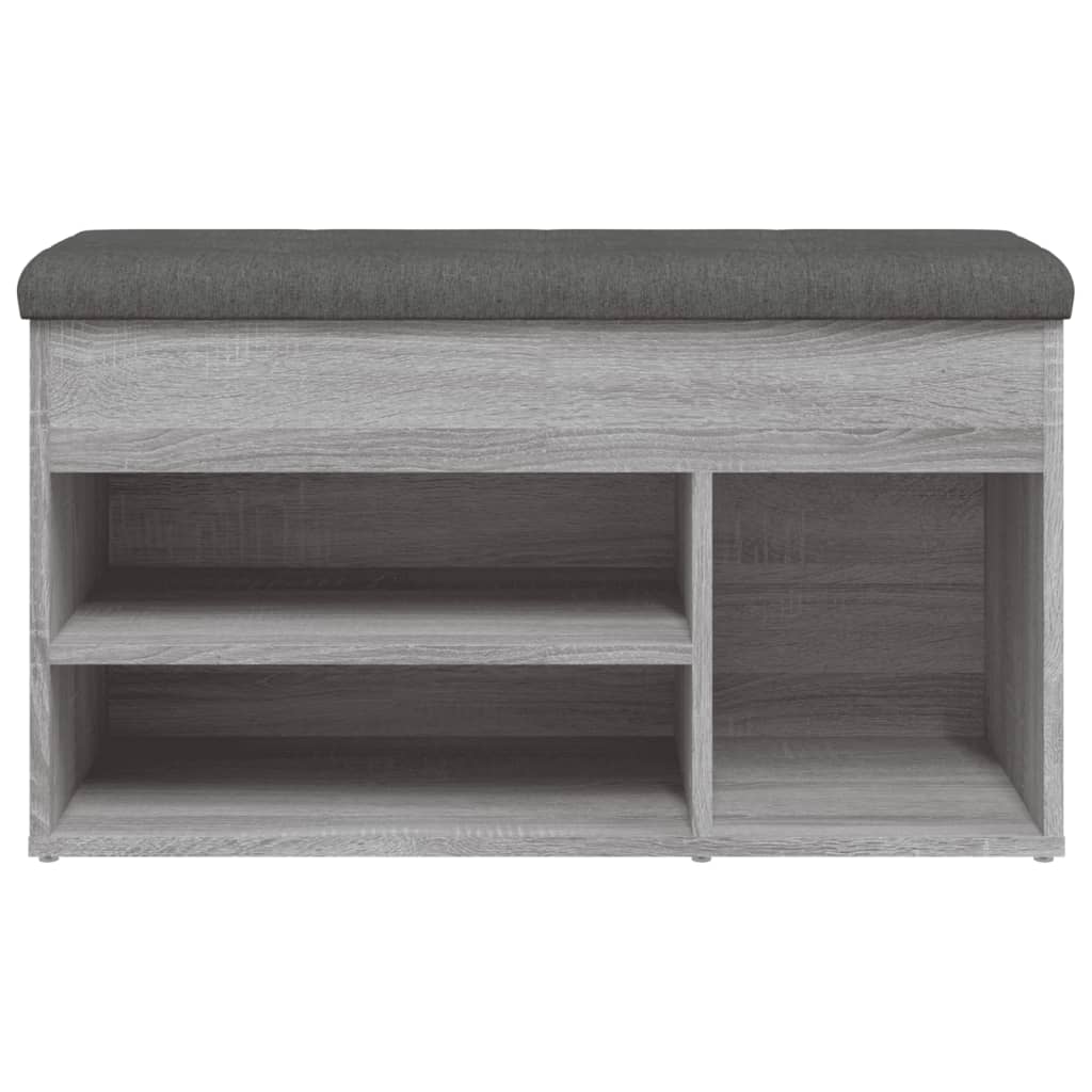 Schoenenbank 82X32X45,5 Cm Bewerkt Hout Grijs sonoma