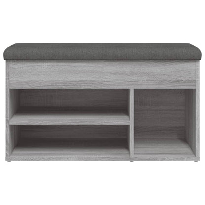 Schoenenbank 82X32X45,5 Cm Bewerkt Hout Grijs sonoma