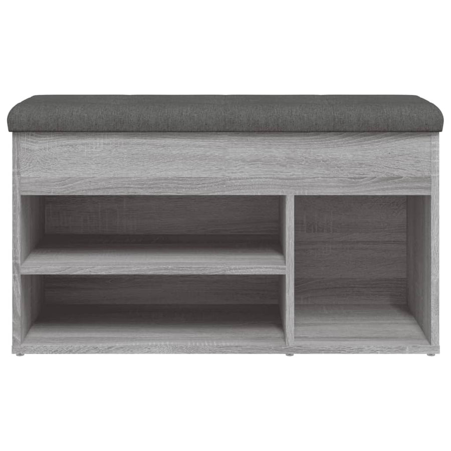 Schoenenbank 82X32X45,5 Cm Bewerkt Hout Grijs sonoma