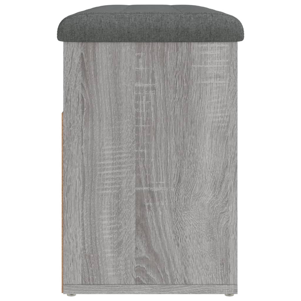 Schoenenbank 82X32X45,5 Cm Bewerkt Hout Grijs sonoma
