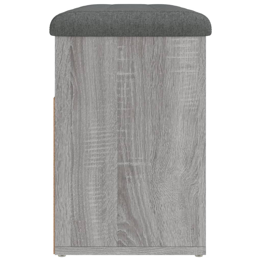 Schoenenbank 82X32X45,5 Cm Bewerkt Hout Grijs sonoma