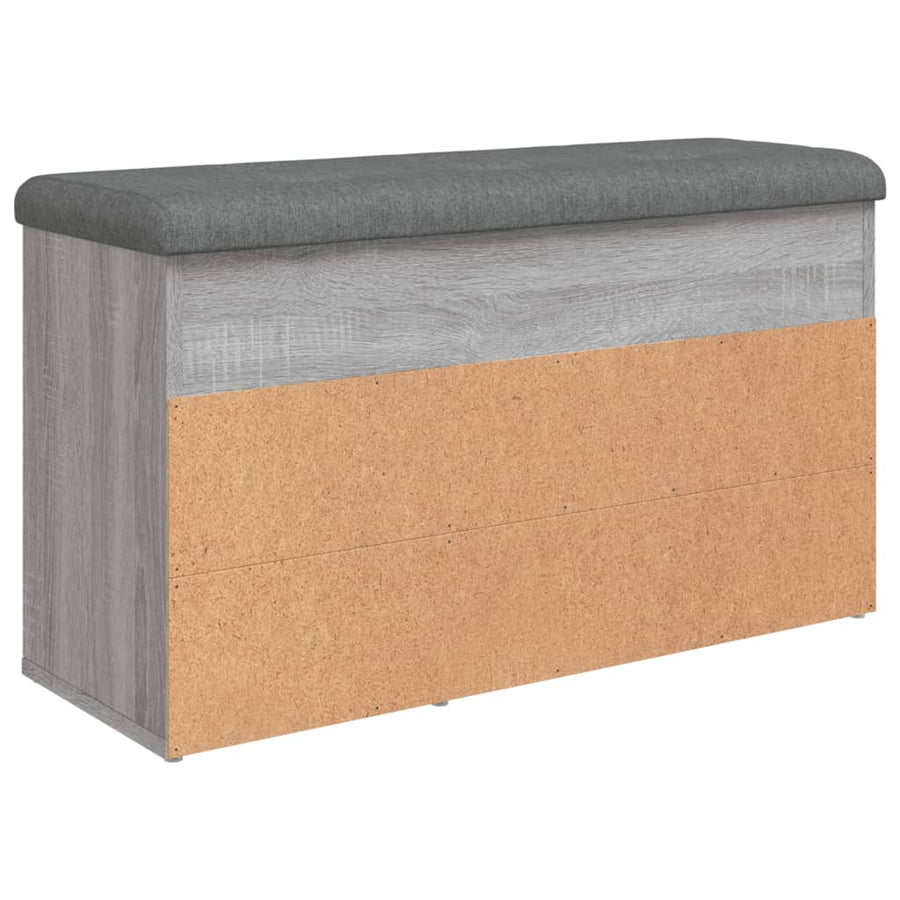 Schoenenbank 82X32X45,5 Cm Bewerkt Hout Grijs sonoma