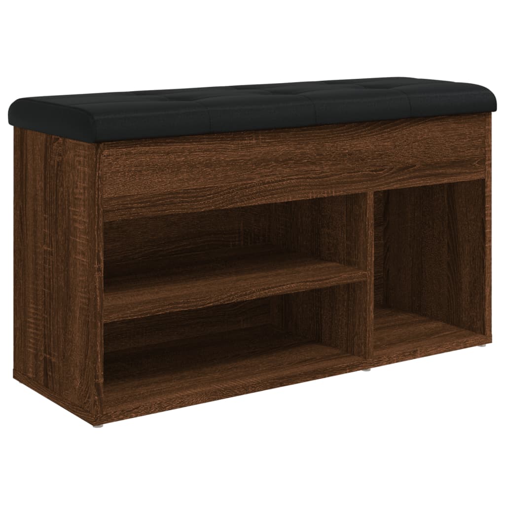 Schoenenbank 82X32X45,5 Cm Bewerkt Hout Bruineikenkleurig bruin eikenkleur