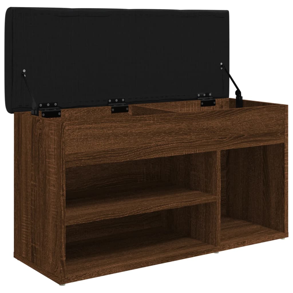 Schoenenbank 82X32X45,5 Cm Bewerkt Hout Bruineikenkleurig bruin eikenkleur