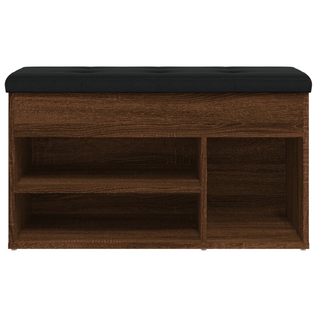 Schoenenbank 82X32X45,5 Cm Bewerkt Hout Bruineikenkleurig bruin eikenkleur