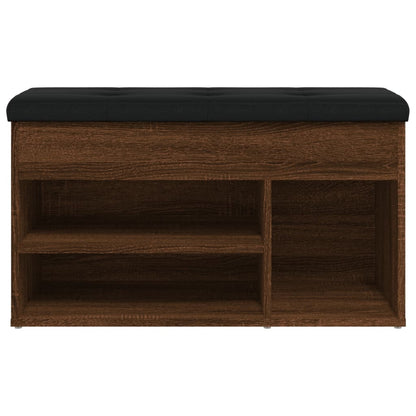 Schoenenbank 82X32X45,5 Cm Bewerkt Hout Bruineikenkleurig bruin eikenkleur