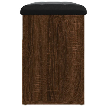 Schoenenbank 82X32X45,5 Cm Bewerkt Hout Bruineikenkleurig bruin eikenkleur
