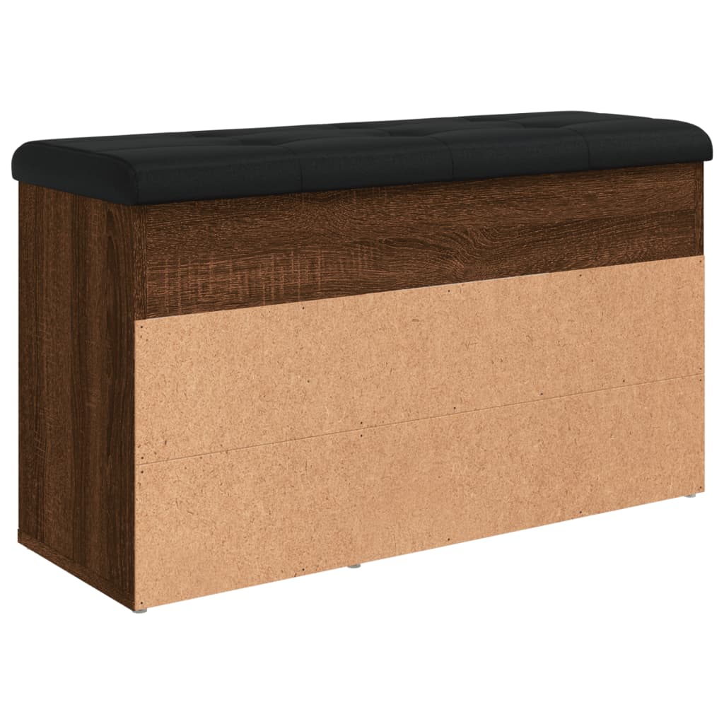 Schoenenbank 82X32X45,5 Cm Bewerkt Hout Bruineikenkleurig bruin eikenkleur