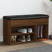 Schoenenbank 82x32x45,5 cm bewerkt hout bruin