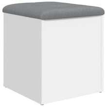 Opbergbankje Bewerkt Hout 42 x 42 x 45 cm Wit