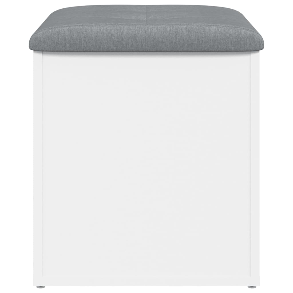 Opbergbankje Bewerkt Hout 42 x 42 x 45 cm Wit