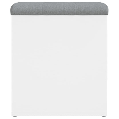 Opbergbankje Bewerkt Hout 42 x 42 x 45 cm Wit