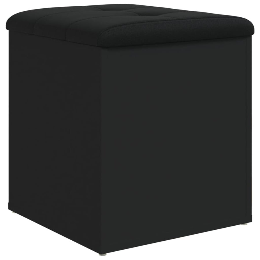 Opbergbank Bewerkt Hout 42 x 42 x 45 cm Zwart