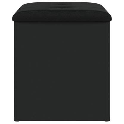 Opbergbank Bewerkt Hout 42 x 42 x 45 cm Zwart