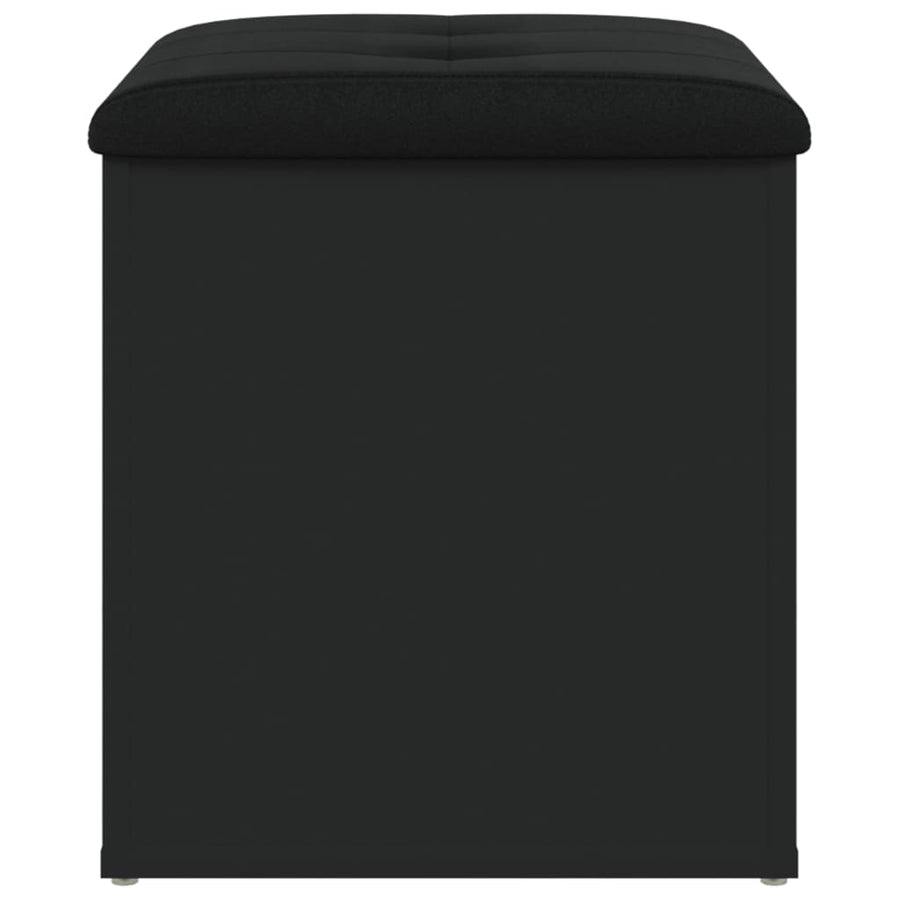 Opbergbank Bewerkt Hout 42 x 42 x 45 cm Zwart