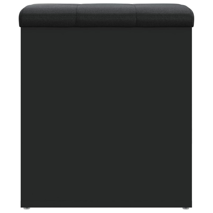 Opbergbank Bewerkt Hout 42 x 42 x 45 cm Zwart
