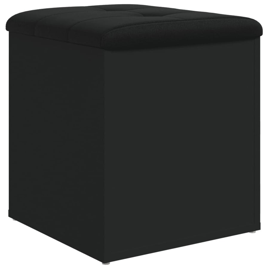 Opbergbank Bewerkt Hout 42 x 42 x 45 cm Zwart