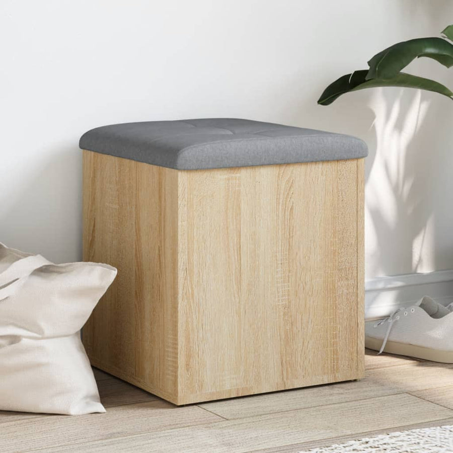 Opbergbank Sonoma Eiken 42x42x45 cm Bewerkt Hout